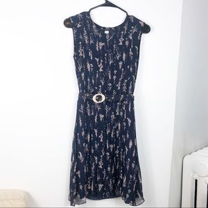 Raoul 100% silk dress navy floral size 2